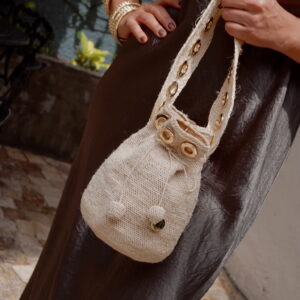 EYELETES BAG WHITE
