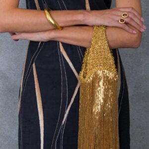 WATERFALL BAG BUGLE BEADS