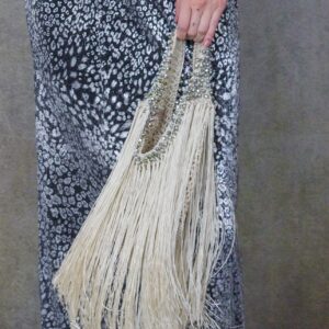 MINI WATERFALL BAG WHITE SILVER CRYSTALS LIMITED EDITION
